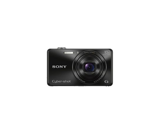 Sony Cyber-shot DSC-WX220 Compact camera, 18.2 MP, Optical zoom 10 x, Digital zoom 20 x, Image stabilizer, ISO 12800, Display diagonal 6.86 cm, Wi-Fi, Video recording, Black