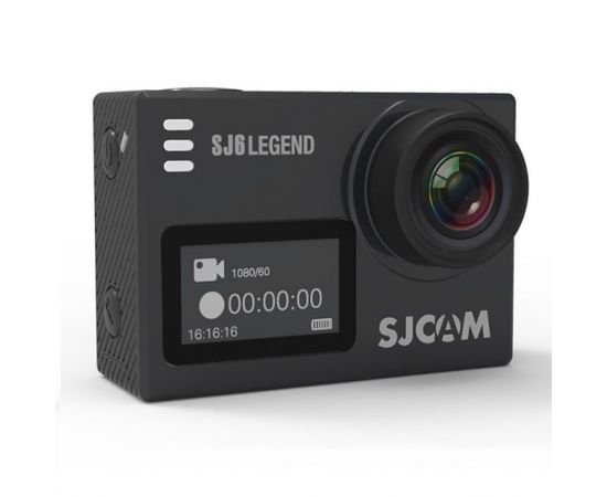 SJCam SJ6 Legend Wi-Fi Ūdendroša 30m Sporta Kamera 16MP 166° 4K HD 2.0" Skārienjūtīgs LCD ekrāns Melna