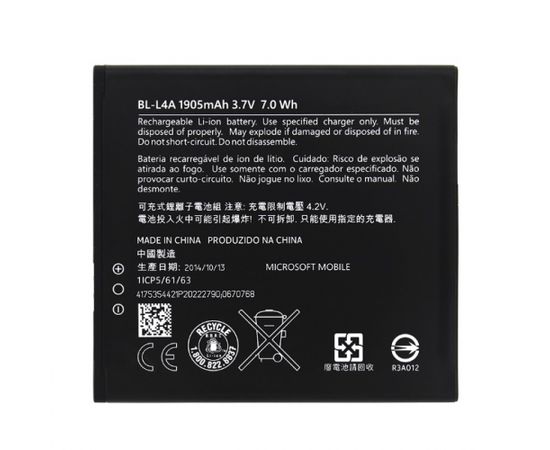 Nokia BL-L4A Oriģināls Akumulators Microsoft Lumia 535 Dual Li-Ion 1905mAh (OEM)