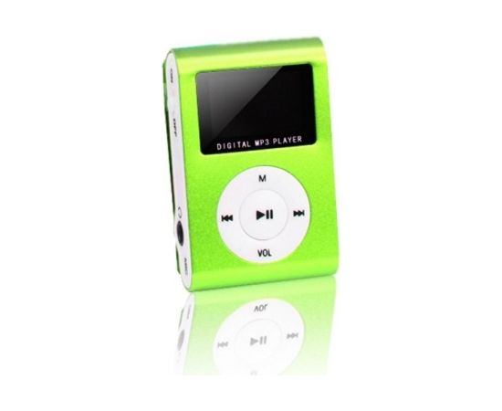Setty MP3 Super Kompakts Atskaņotājs ar LCD ekrānu / FM Radio un microSD kartes slotu + Austiņas Zaļš
