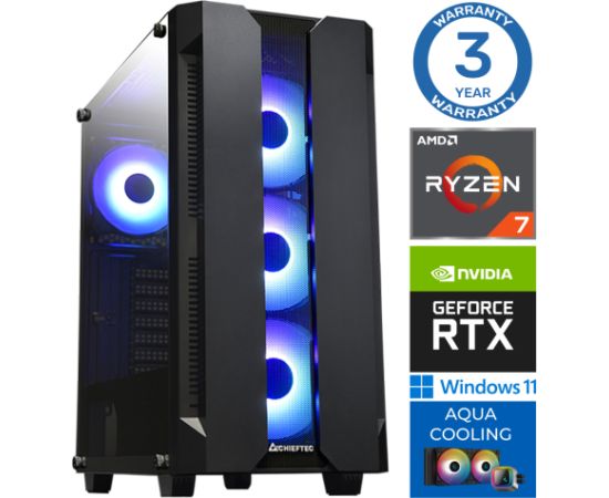 INTOP AQUA Ryzen 7 7700X 32GB DDR5 2TB SSD M.2 NVME RTX3060 12GB WIN11Pro