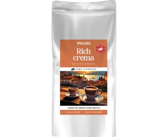 Kafijas pupiņas 4Swiss Rich Crema 1 kg