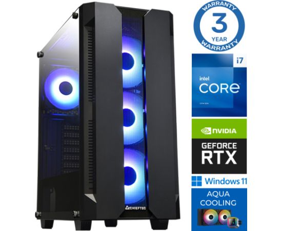 INTOP AQUA i7-14700F 16GB DDR5 1TB SSD M.2 NVME+2TB RTX4060 8GB WIN11Pro