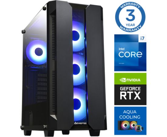 INTOP AQUA i7-14700F 16GB DDR5 1TB SSD M.2 NVME+2TB RTX4060Ti 8GB no-OS