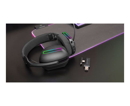 Mars Gaming MHWPRO Bezvadu spēļu austiņas 7.1 / Bluetooth 5.3 + 2.4GHz / Multiplatform