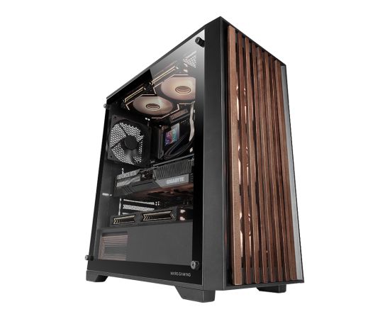 Mars Gaming MCWOOD Компьютерный корпус с деревянными планками ATX / закаленное прозрачное стекло