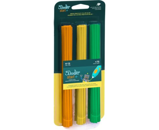 3Doodler Start 3DS-ECO-MIX2-75 3D printing material Compostable plastic Green, Orange, Yellow 1 g