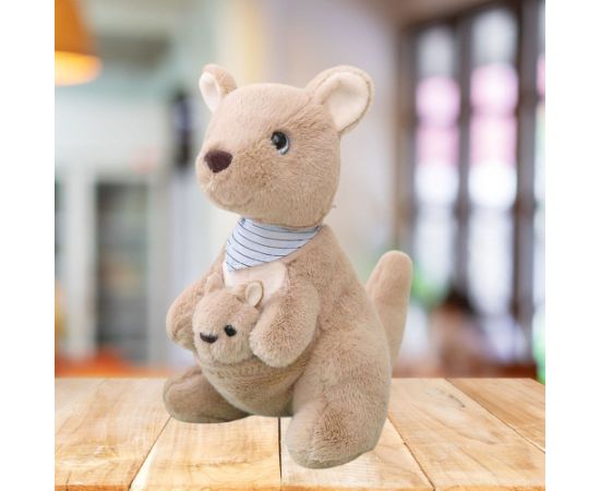 Leantoys Pluszowa Maskotka Przytulanka Kangur Z Młodym 23cm LEAN Toys