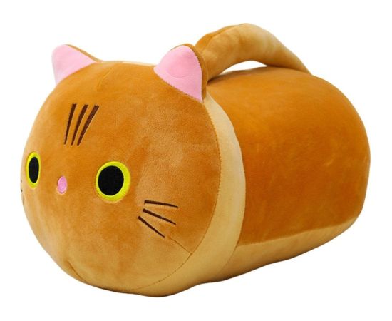 Leantoys Pluszowa Maskotka Przytulanka Kot Z Długim Ogonem Rudy 40cm