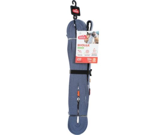 ZOLUX Smycz płaska dla psa BIVOUAK 15mm/10m niebieska