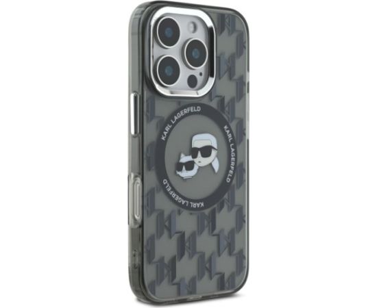 Karl Lagerfeld Hard IML Monogram Karl&Choupette Head MagSafe Case Чехол для Apple iPhone 16 Pro Max