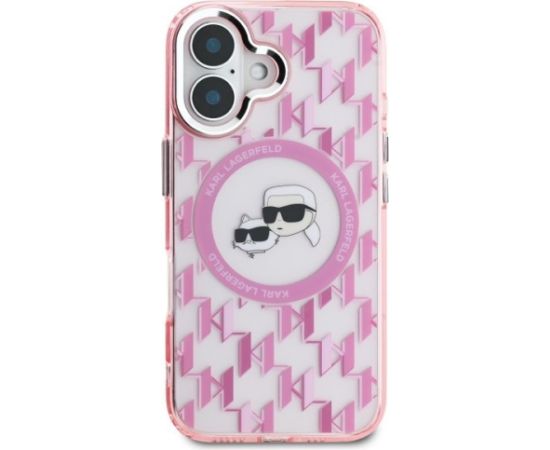 Karl Lagerfeld Hard IML Monogram Karl&Choupette Head MagSafe Case Чехол для Apple iPhone 16
