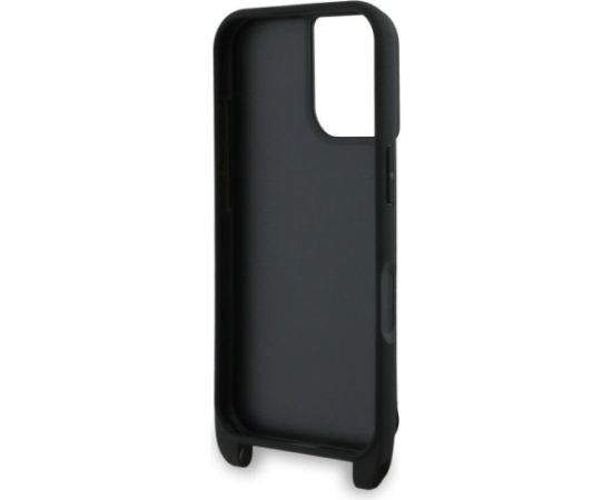 Karl Lagerfeld Saffiano Crossbody Strap Metal Karl and Choupette Aizsargapvalks priekš Apple iPhone 16