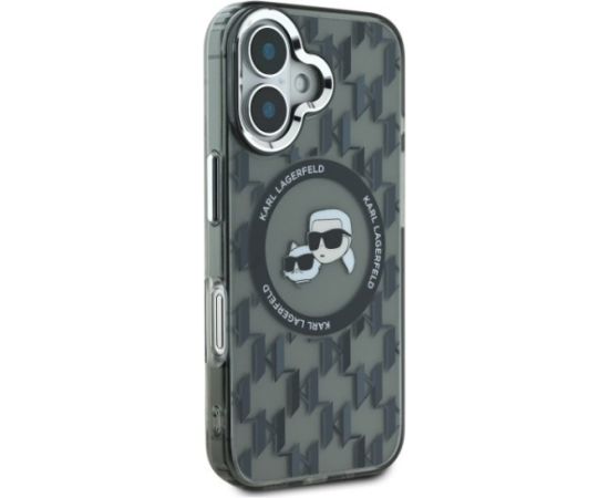 Karl Lagerfeld Hard IML Monogram Karl&Choupette Head MagSafe Case Чехол для Apple iPhone 16