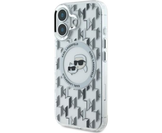 Karl Lagerfeld Hard IML Monogram Karl&Choupette Head MagSafe Case Aizsargapvalks priekš Apple iPhone 16