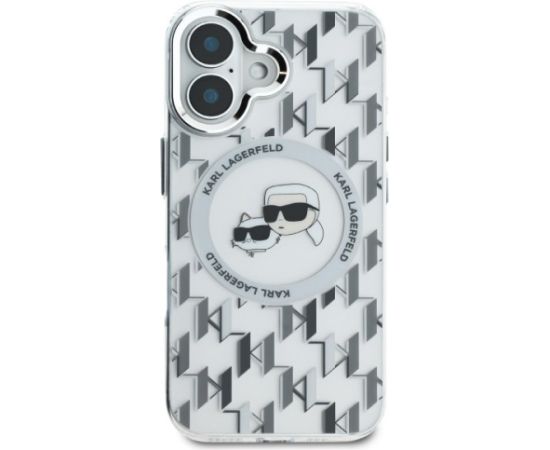 Karl Lagerfeld Hard IML Monogram Karl&Choupette Head MagSafe Case Aizsargapvalks priekš Apple iPhone 16