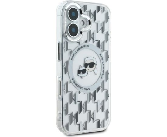 Karl Lagerfeld Hard IML Monogram Karl&Choupette Head MagSafe Case Aizsargapvalks priekš Apple iPhone 16