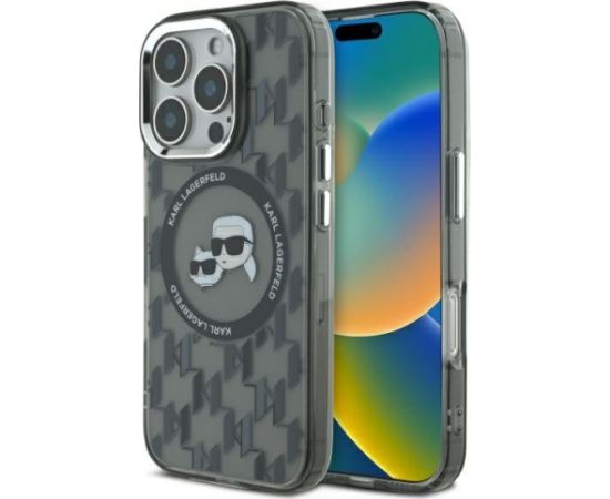 Karl Lagerfeld Hard IML Monogram Karl&Choupette Head MagSafe Case Чехол для Apple iPhone 16 Pro