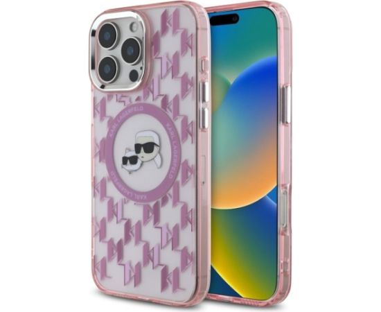 Karl Lagerfeld Hard IML Monogram Karl&Choupette Head MagSafe Case Чехол для Apple iPhone 16 Pro Max