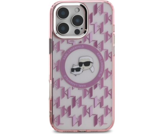 Karl Lagerfeld Hard IML Monogram Karl&Choupette Head MagSafe Case Чехол для Apple iPhone 16 Pro Max
