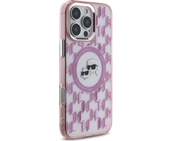 Karl Lagerfeld Hard IML Monogram Karl&Choupette Head MagSafe Case Чехол для Apple iPhone 16 Pro Max