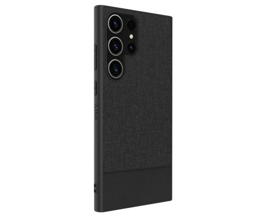 iLike Samsung  Galaxy S23 Ultra Plastic Leather Back Cover Black