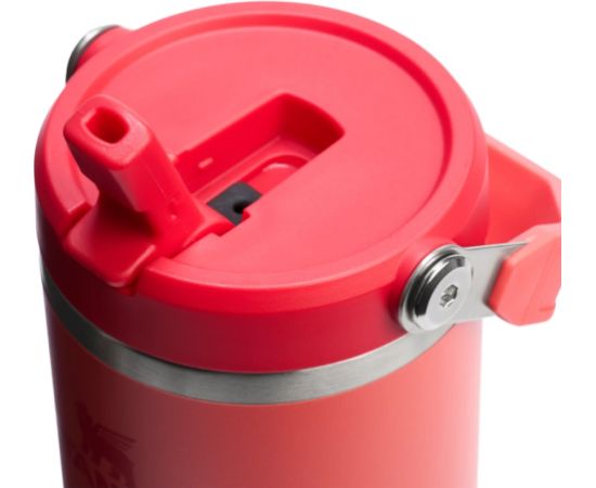 Stanley Термокружка с трубочкой The IceFlow Flip Straw 2.0 Tumbler 0.89L кораллово-красно-оранжевый