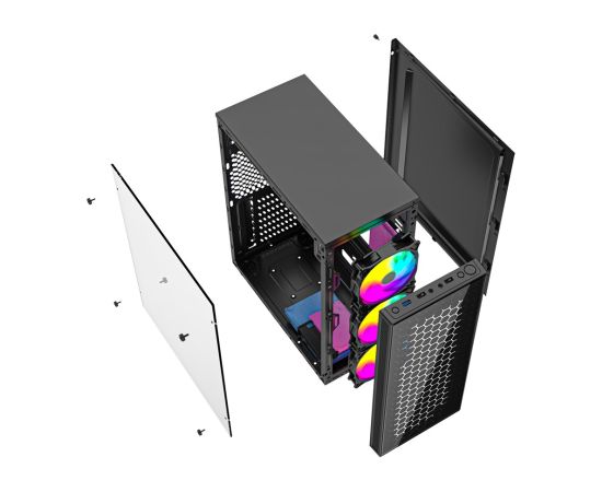Gembird Fornax 500 Midi Tower Black