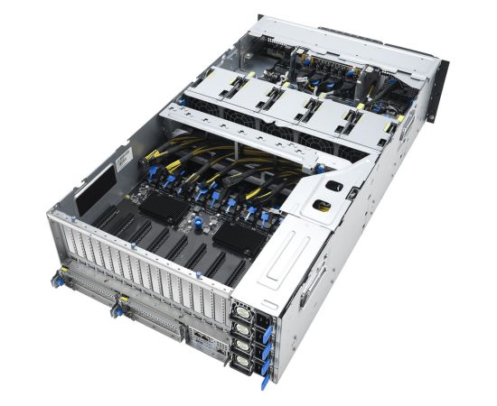 Platforma Asus Rack (4U) ESC8000A-E13P AMD EPYC 9005 (8xNVMe, 2xM.2, 2x10Gbe, IPMI, 3200W)