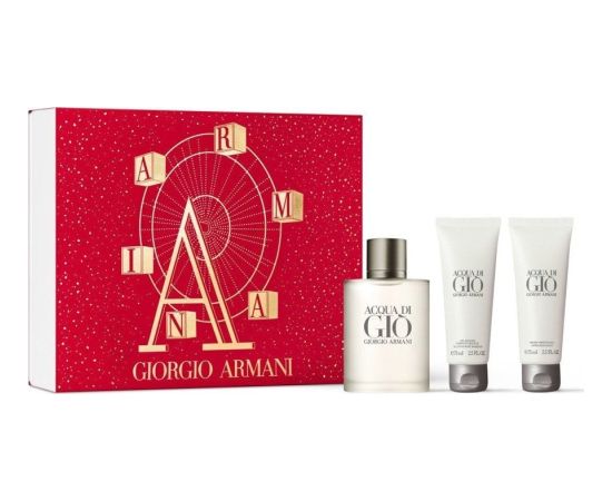 Giorgio Armani Giorgio Armani Acqua di Gio Pour Homme zestaw woda toaletowa spray 100ml + żel pod prysznic 75ml + balsam po goleniu 75ml