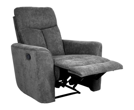 Recliner armchair GEMMA with manual mechanism, grey