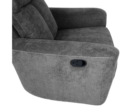 Recliner armchair GEMMA with manual mechanism, grey