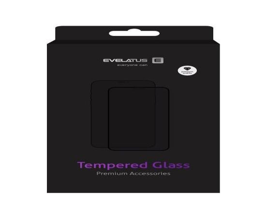 Evelatus Apple  iPhone 7/8/SE2020/SE2022 2.5D Full Cover Japan Glue Glass Anti-Staticff Black
