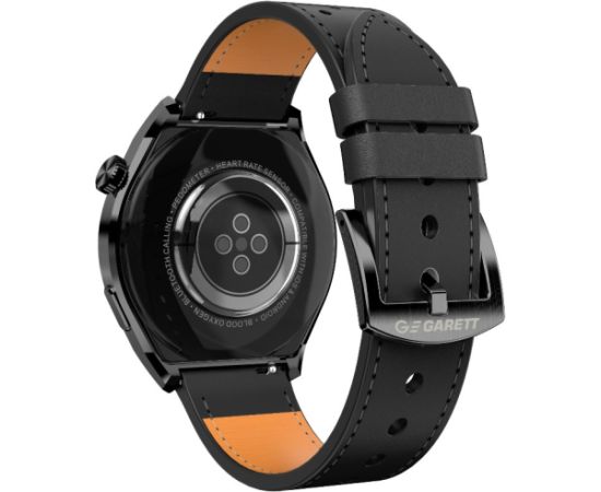 Išmanusis laikrodis su lietuvišku meniu Garett V12 Black leather