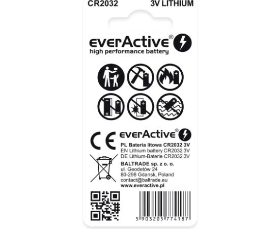 Lithium batteries everActive CR2032 - blister 2 pcs