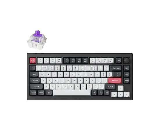 Keychron Q1 HE RGB Aluminum - US Layout - Hot-Swappable Gateron 2.0 Magnetic Nebula Switch Carbon Black Wireless Keyboard   Q1H-M1