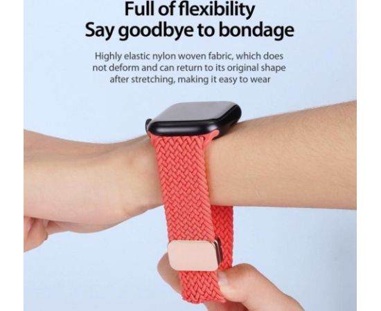 Dux Ducis   DUX DUCIS strap MIXTURE PRO stretchable braided for Apple Watch 38 / 40 / 41 mm guava