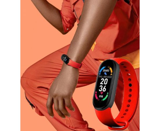 iWear SM6 Умный Фитнес IP67 браслет с изм. HR & кровяного давления / Соц. сети / Монитор сна Черный