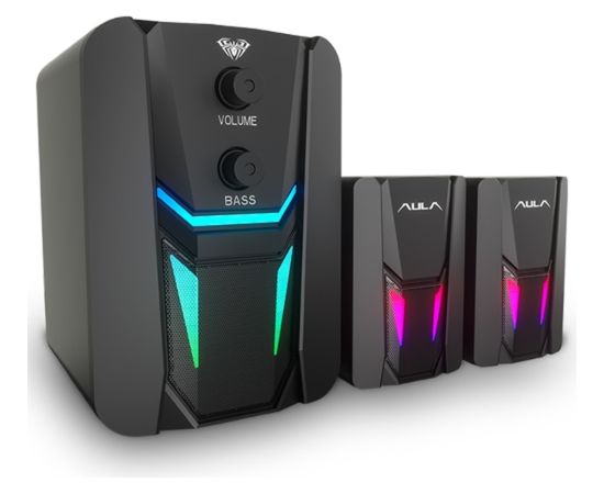 Aula N-189 P360 ПК / Портативного ПК 2.1 15W Стерео колонки + Сабвуфер 3.5mm + USB RGB Черный