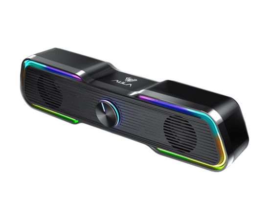 Aula N-169B-BT 2in1 Bezvadu Bluetooth TV Soundbar / PC Poratīvā 2.0 10W Skaļrunis 3.5mm + USB RGB Melns