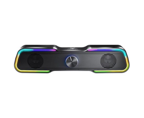 Aula N-169B-BT 2in1 Bezvadu Bluetooth TV Soundbar / PC Poratīvā 2.0 10W Skaļrunis 3.5mm + USB RGB Melns