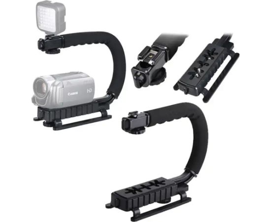 Elight 4U Rokas stabilizātors Telefonam & Sporta / DLSR Kamerai ar 1/4 fix ar Led Gaismu / Mikrofonu