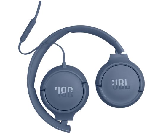 JBL Tune 520CB stereo vadu USB-C saliekamie auss austiņas ar mikrofoniem un balsi kontrolējošu tālvadību zils