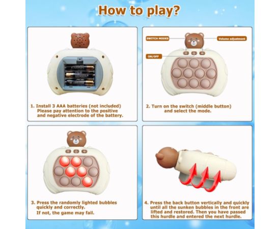 GameBox J317-1 Детская Pop It 200 уровней Игра развития Памяти и реакции (3 года+)