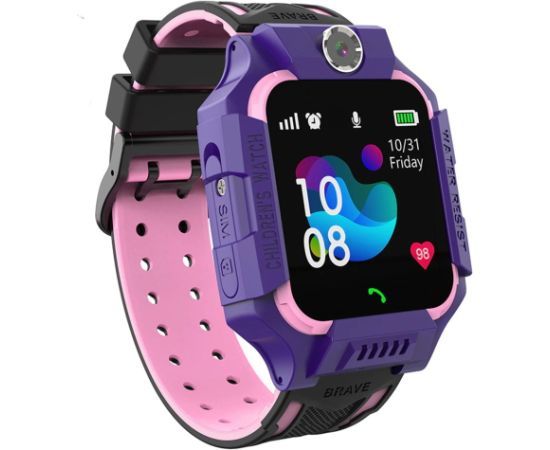 Bemi K2 Водостоикий Sim GPS Отслеживания Детские часы с звонком чатом и камерой Фиолетовый