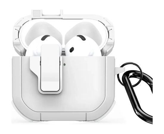 Duxducis Dux Ducis PECP PC+TPU Aizsardzības korpuss - maciņš ar āķi Apple AirPods 4 Balts