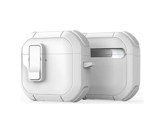 Duxducis Dux Ducis PECP PC+TPU Aizsardzības korpuss - maciņš ar āķi Apple AirPods 4 Balts