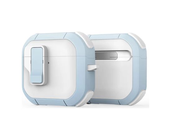 Duxducis Dux Ducis PECP PC+TPU Aizsardzības korpuss - maciņš ar āķi Apple AirPods 4 Balti zils