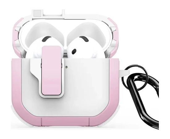 Duxducis Dux Ducis PECP PC+TPU Чехол-защита с крючком для Apple AirPods 4 Белый Розовый