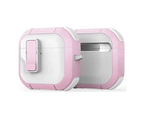 Duxducis Dux Ducis PECP PC+TPU Чехол-защита с крючком для Apple AirPods 4 Белый Розовый
